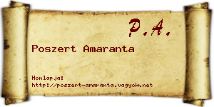 Poszert Amaranta névjegykártya